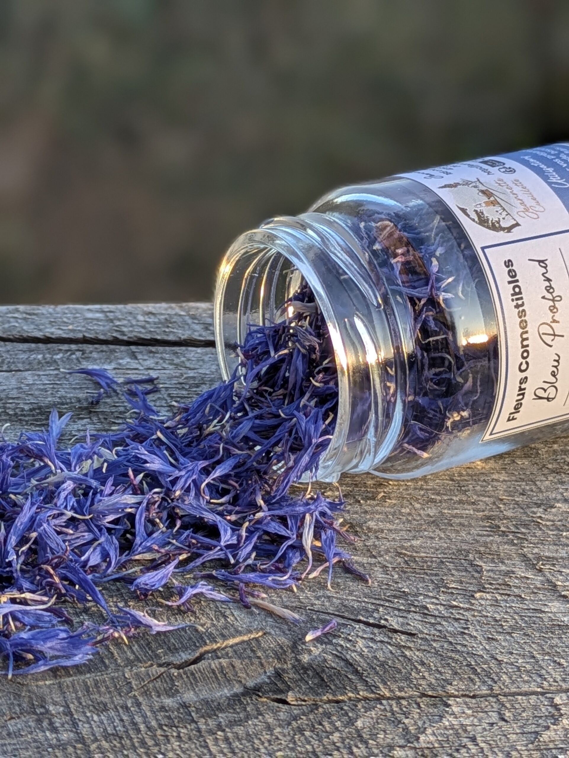 Pétales de fleurs comestibles "Bleu profond"